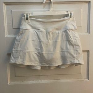 Lululemon Pace Rival Mid-Rise Skirt White
